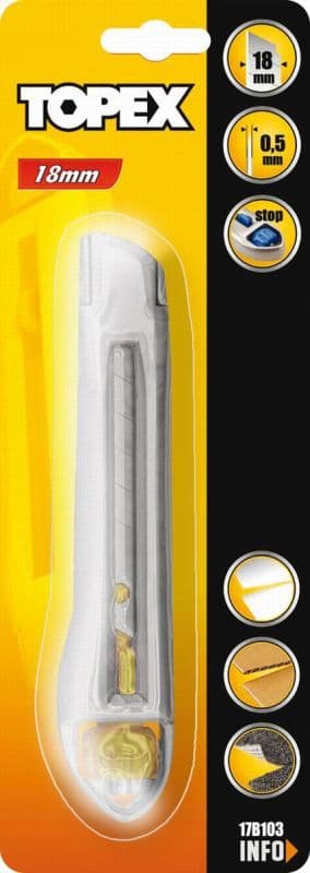 PVC KÉS TOPEX 17B103 18 MM FÉMH.TEK.